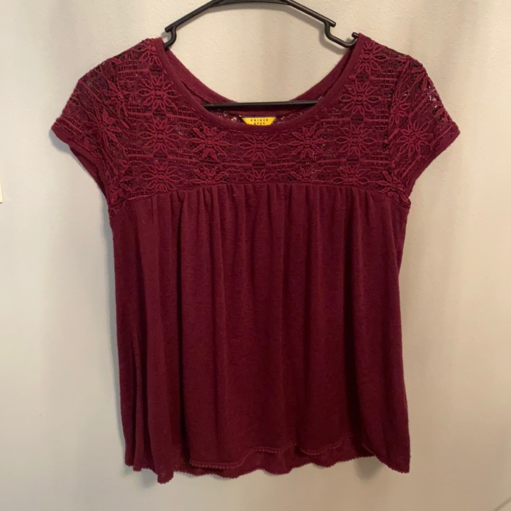 Prince and Fox Burgundy Blouse